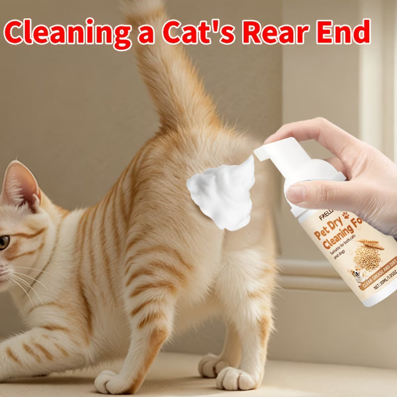 FAELUTE Pet Dry Shampoo Spray | No-Rinse Gentle Formula for Cats and Dogs