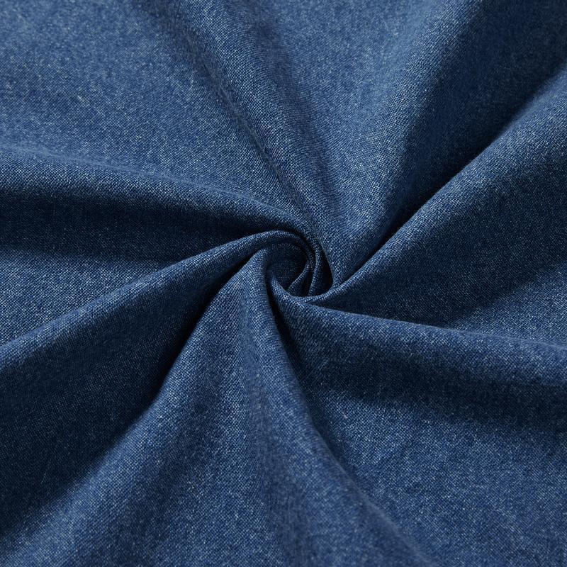 Men's Long Sleeve Stone-Washed and Pre-Washed Denim Work Shirt