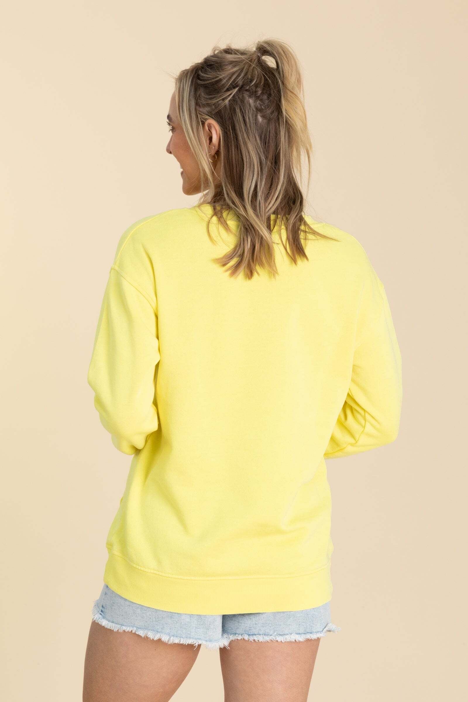 Pigment Dyed Cozy Campfire V-Neck Sweatshirt